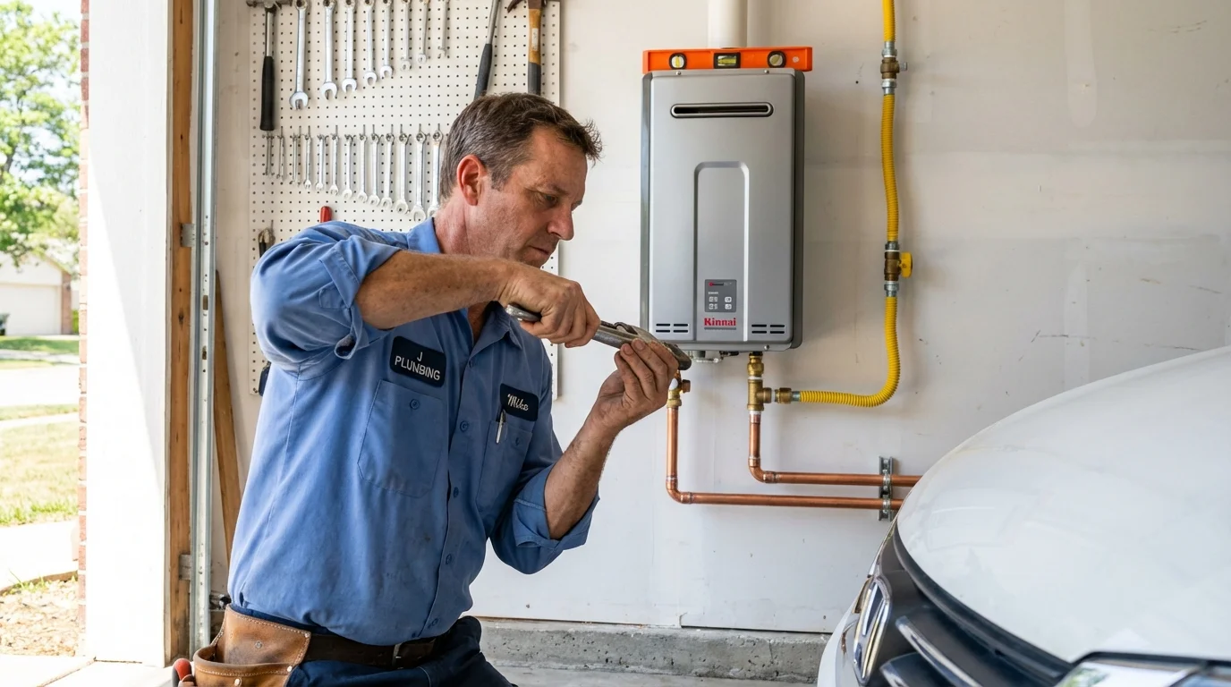 Tankless water heater installation by a Johns Plumbing LLC plumber in Ferndale